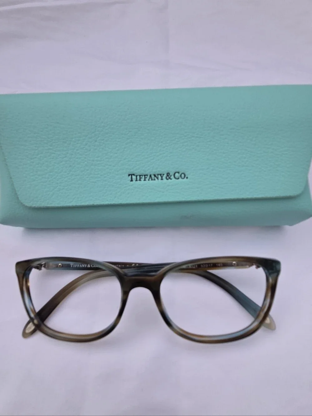 Tiffany & Co. Women's Tortoise Cat-Eye Frames with Signature Blue Case